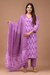 *All New Exclusive Collection of Hand Block Printed "Stitched" Cotton Suits With Cotton Dupatta in Beautiful Colours*